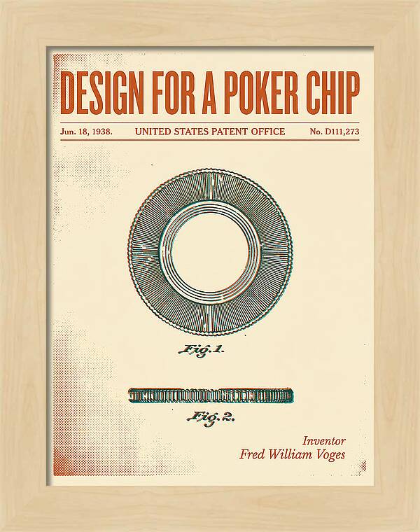 Poker Chip Retro Patent Usd111273s