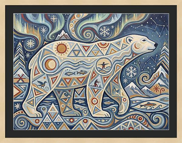 Polar Bear Folk Art