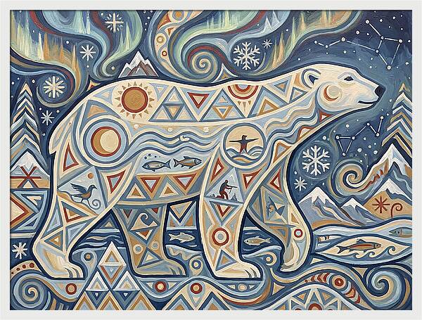 Polar Bear Folk Art