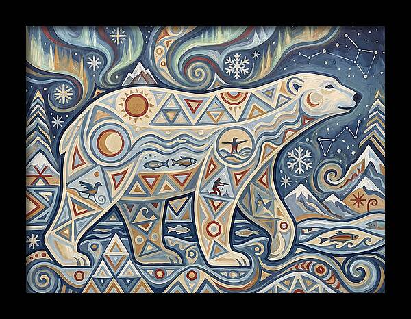 Polar Bear Folk Art