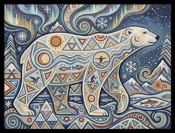 Polar Bear Folk Art