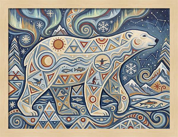 Polar Bear Folk Art