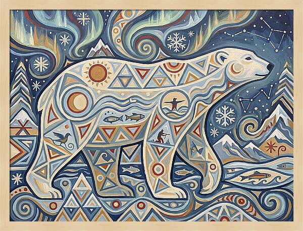 Polar Bear Folk Art