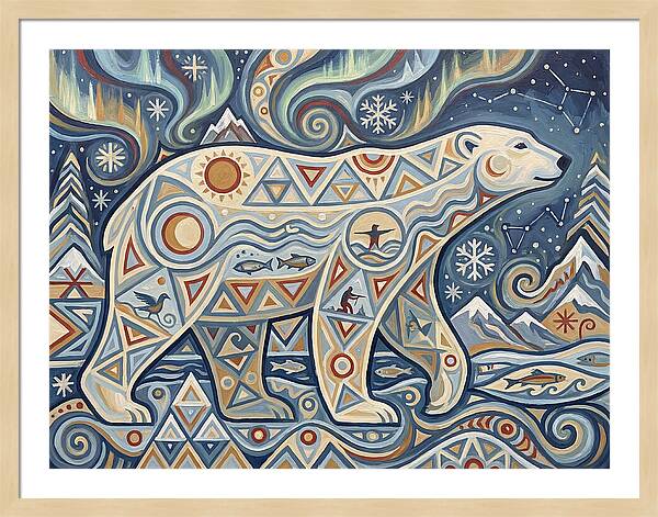 Polar Bear Folk Art