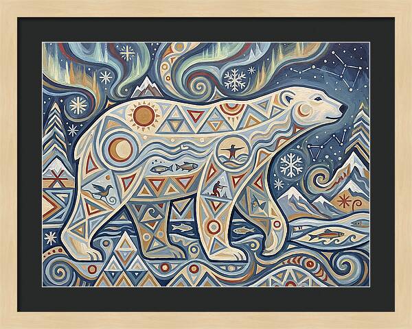 Polar Bear Folk Art