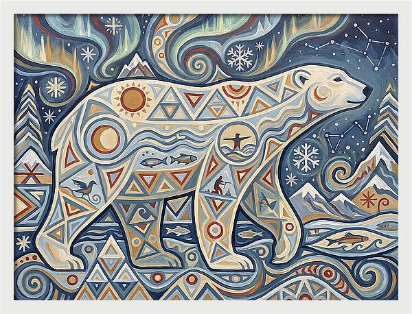 Polar Bear Folk Art