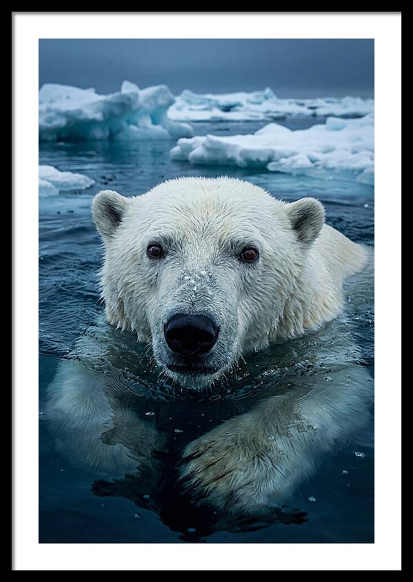 Polar Bear In Arctic Waters