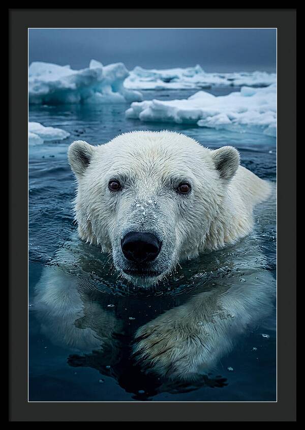 Polar Bear In Arctic Waters