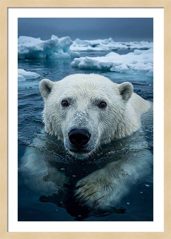 Polar Bear In Arctic Waters