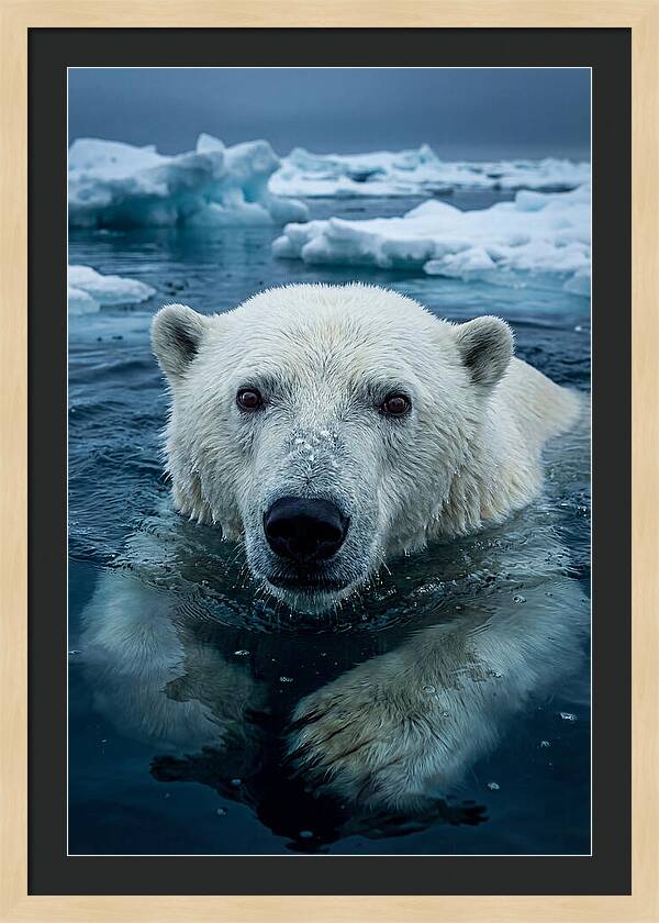 Polar Bear In Arctic Waters