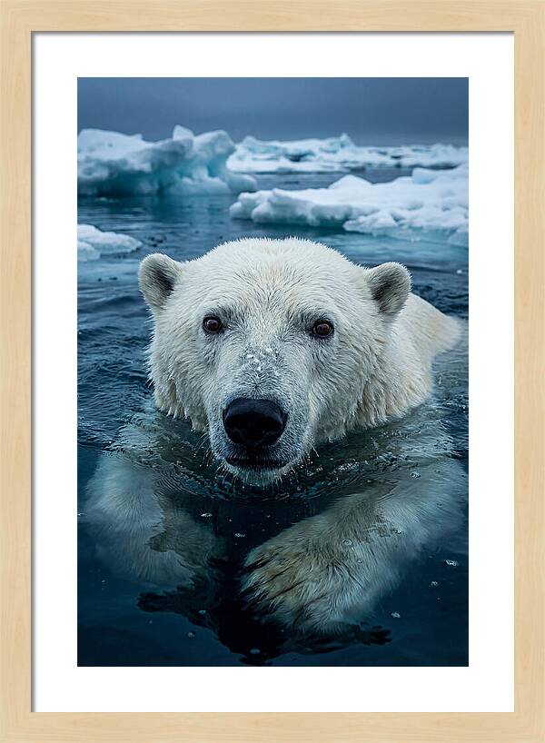 Polar Bear In Arctic Waters