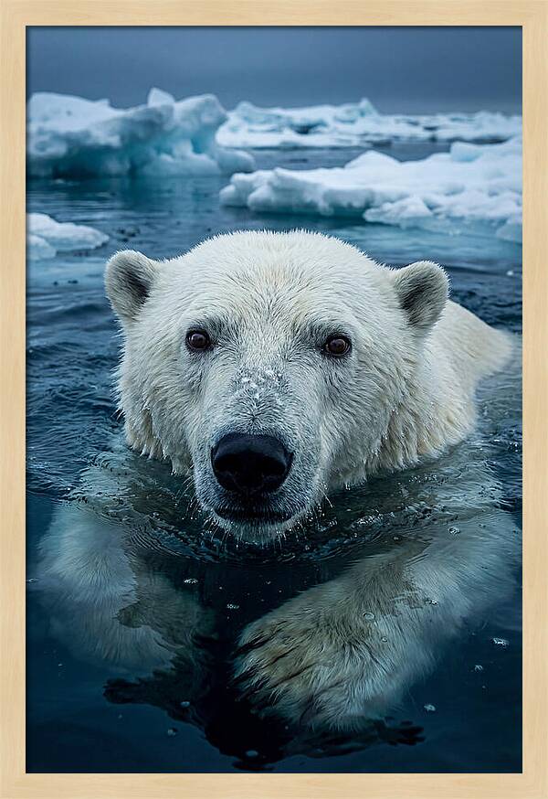 Polar Bear In Arctic Waters