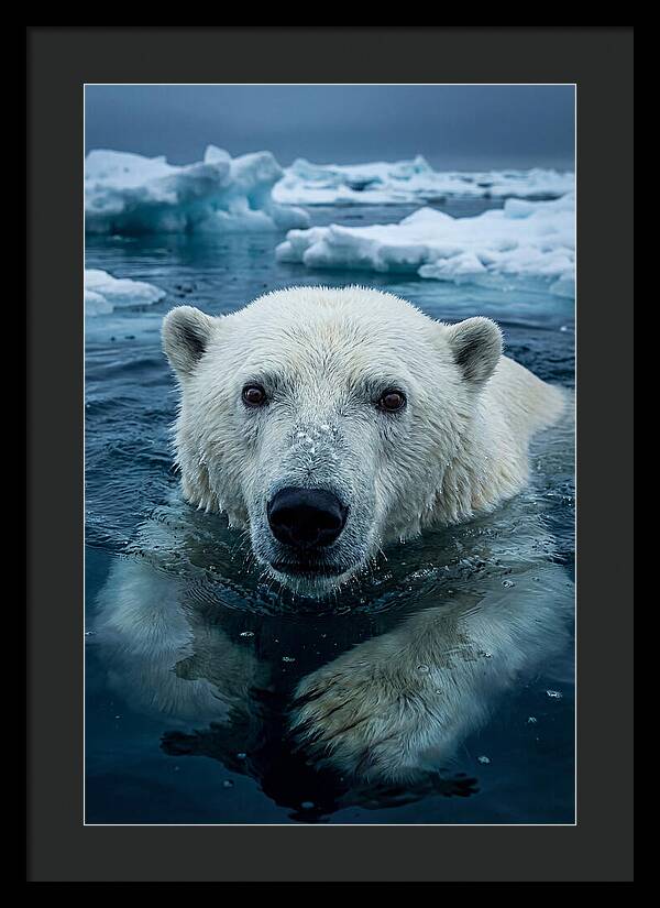 Polar Bear In Arctic Waters