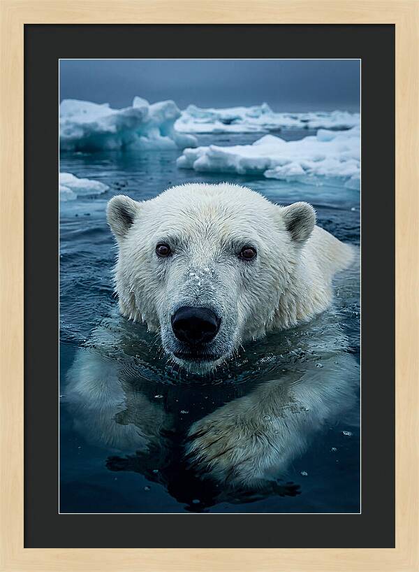 Polar Bear In Arctic Waters