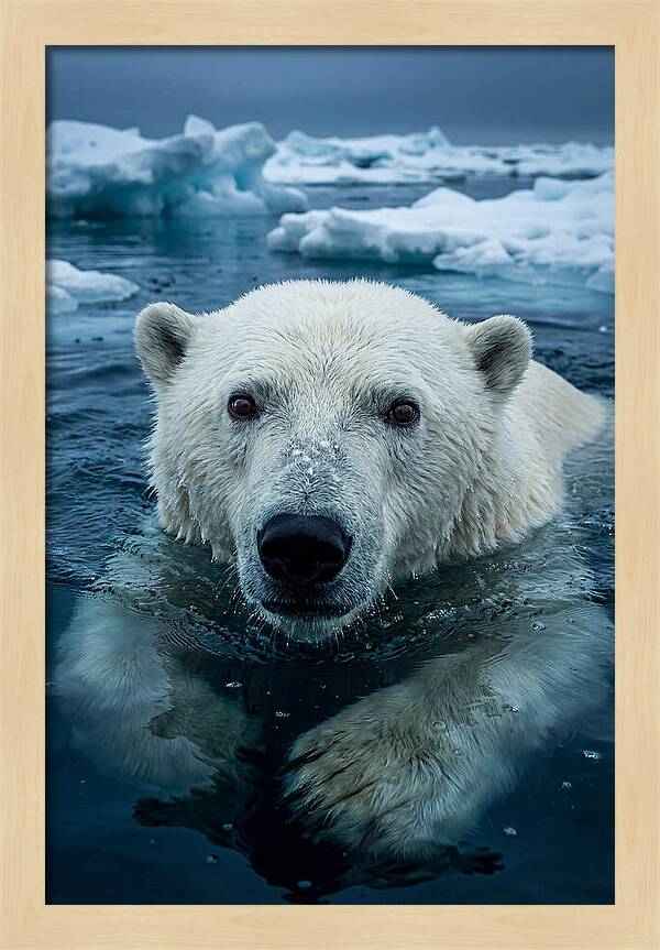 Polar Bear In Arctic Waters