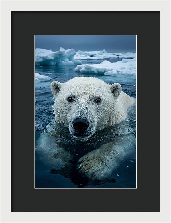 Polar Bear In Arctic Waters