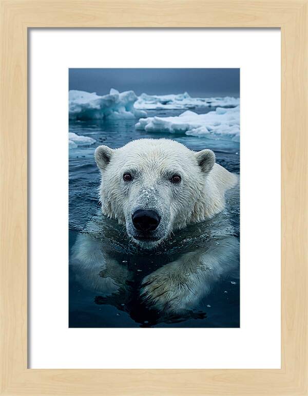 Polar Bear In Arctic Waters