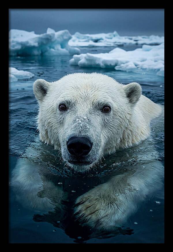 Polar Bear In Arctic Waters