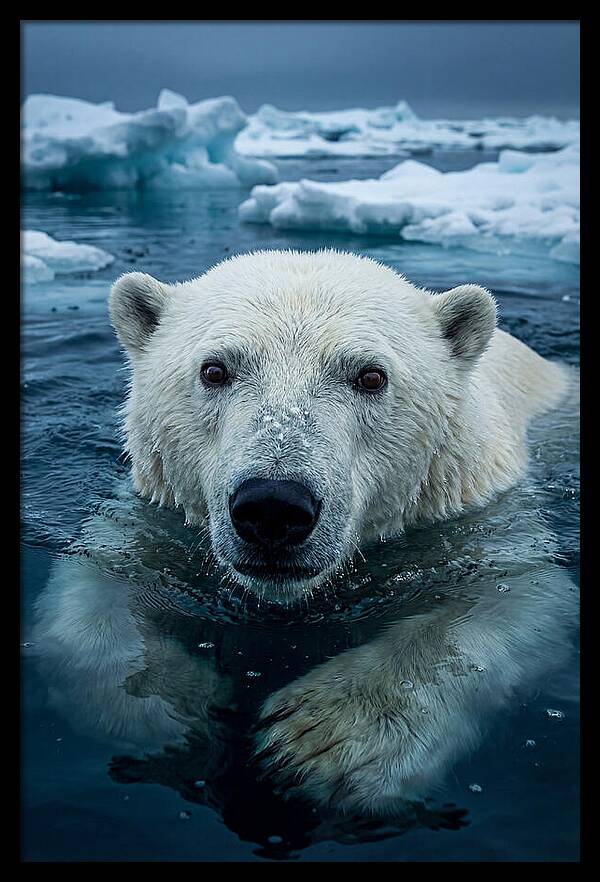 Polar Bear In Arctic Waters