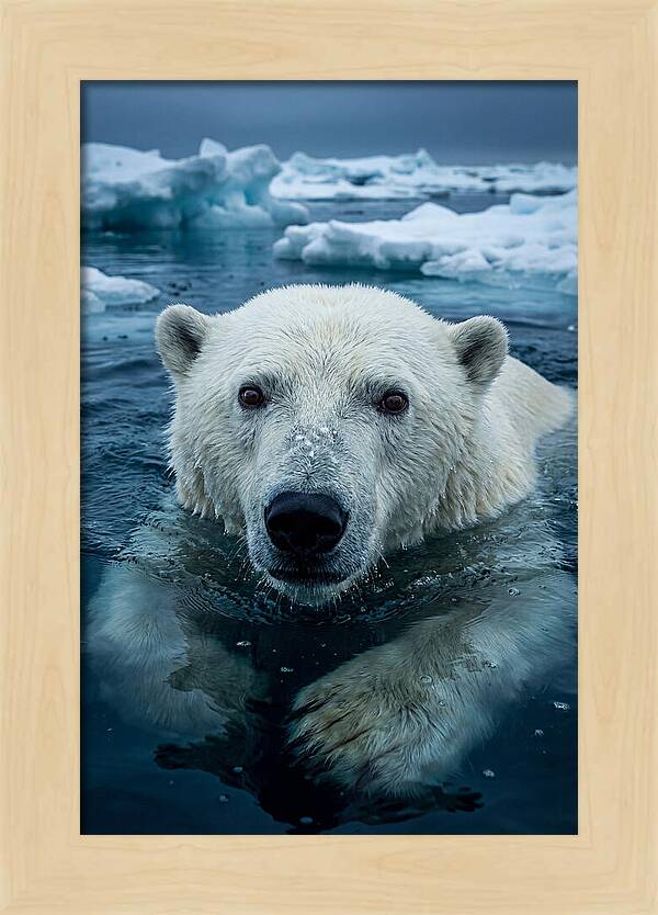 Polar Bear In Arctic Waters