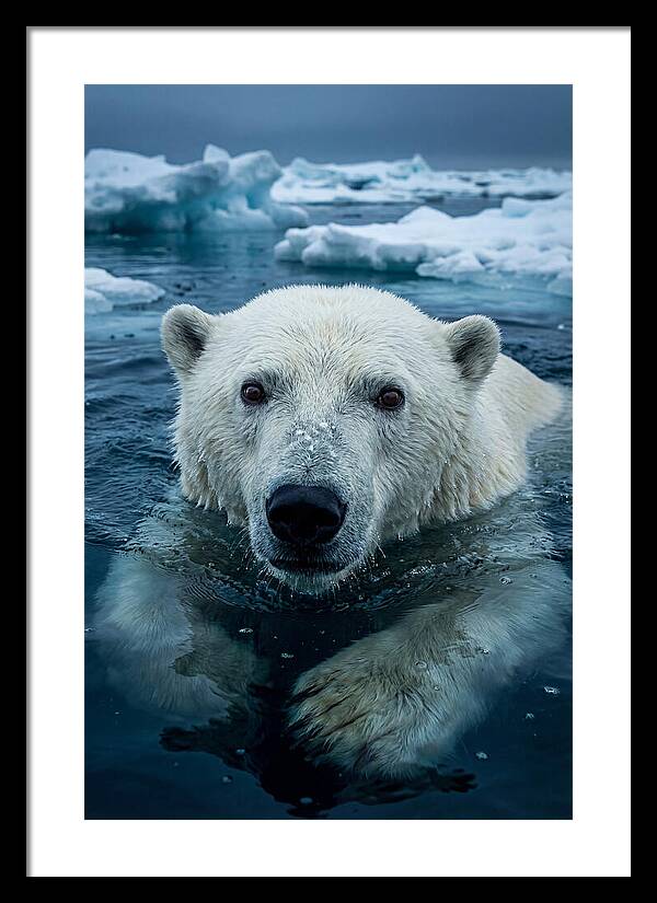 Polar Bear In Arctic Waters