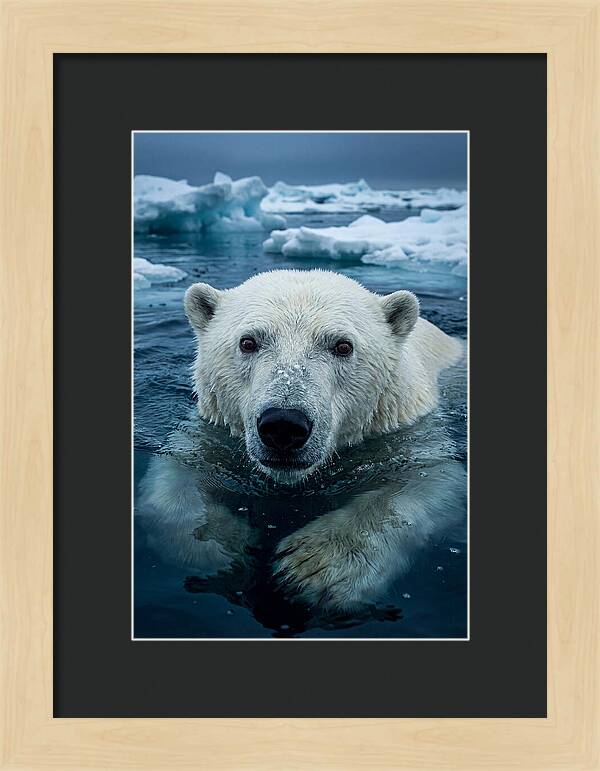 Polar Bear In Arctic Waters