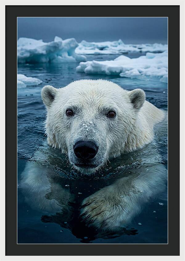 Polar Bear In Arctic Waters