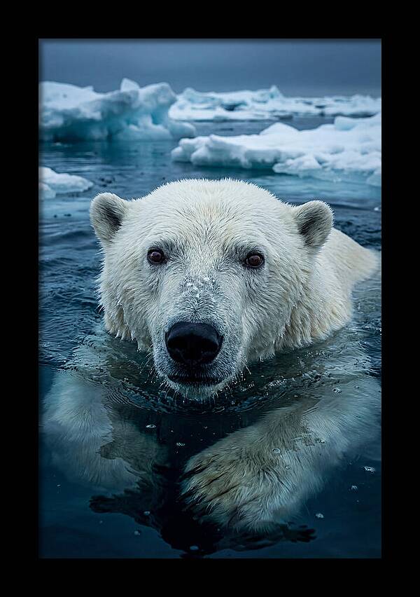Polar Bear In Arctic Waters