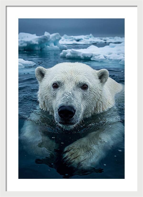 Polar Bear In Arctic Waters