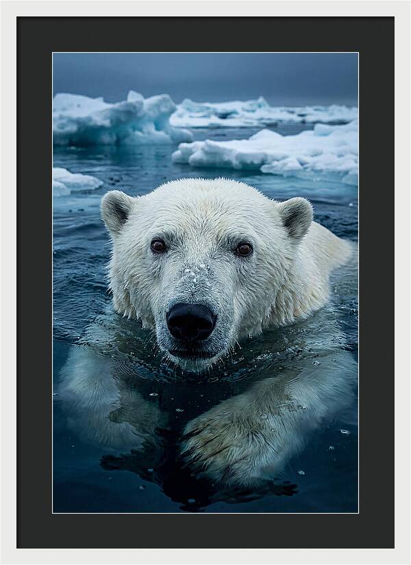 Polar Bear In Arctic Waters