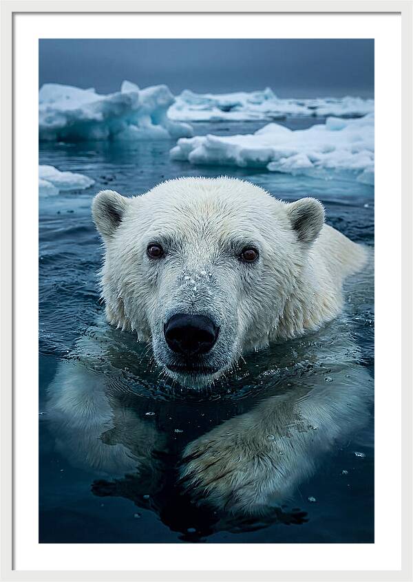 Polar Bear In Arctic Waters