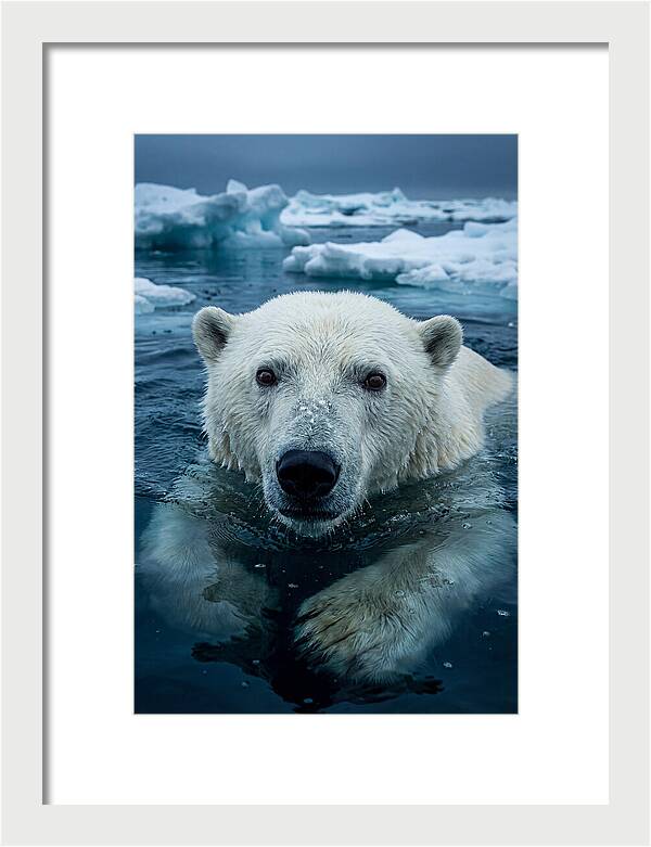 Polar Bear In Arctic Waters