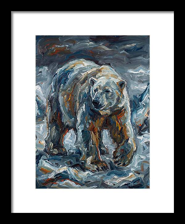 Polar Bear In Expressionist Style