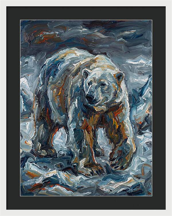 Polar Bear In Expressionist Style