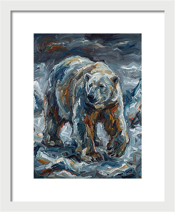 Polar Bear In Expressionist Style