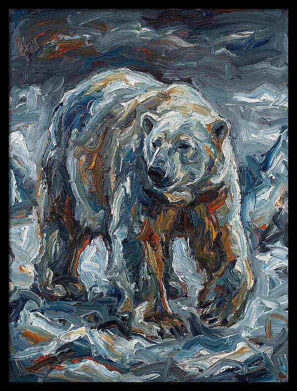 Polar Bear In Expressionist Style