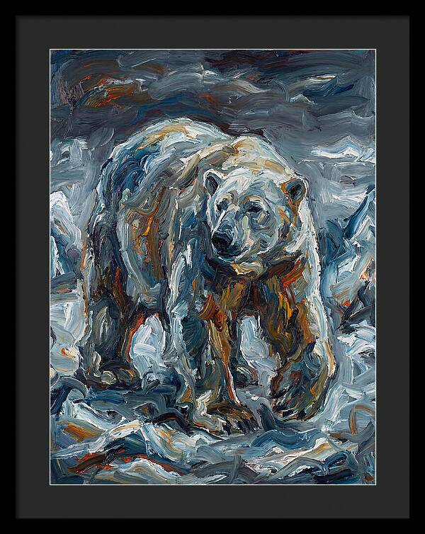 Polar Bear In Expressionist Style