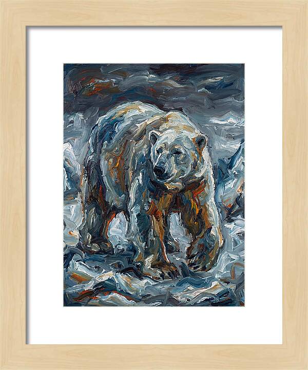 Polar Bear In Expressionist Style