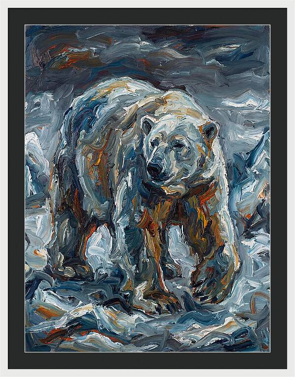 Polar Bear In Expressionist Style
