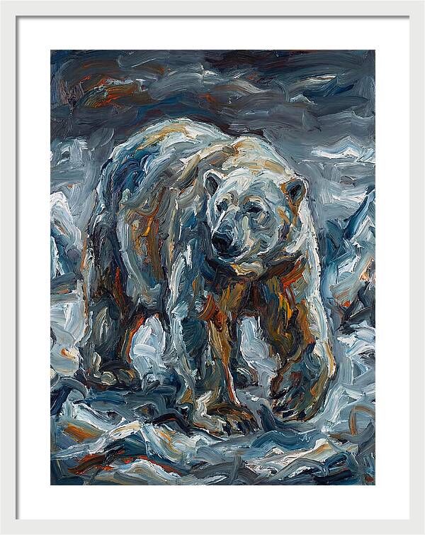 Polar Bear In Expressionist Style