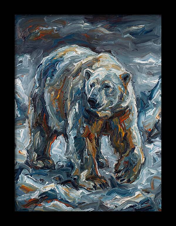 Polar Bear In Expressionist Style