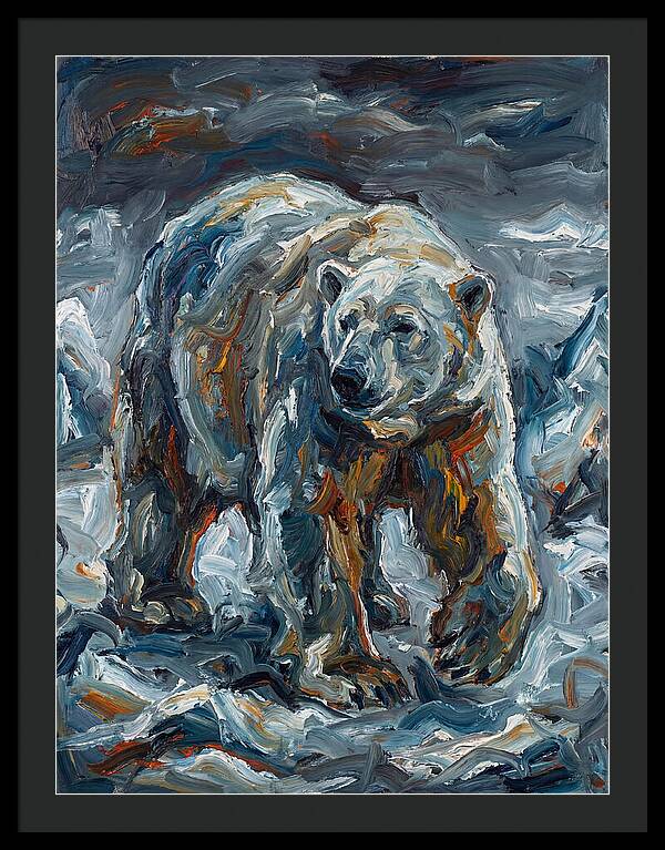 Polar Bear In Expressionist Style