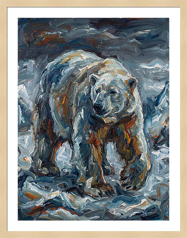 Polar Bear In Expressionist Style