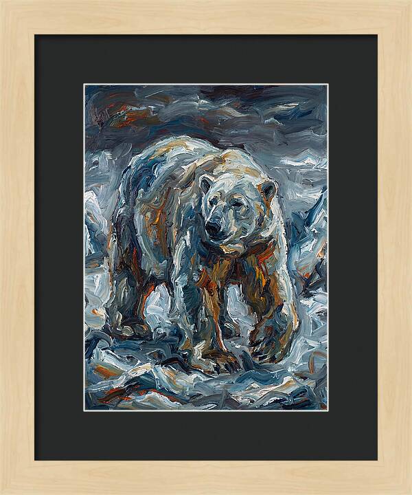 Polar Bear In Expressionist Style