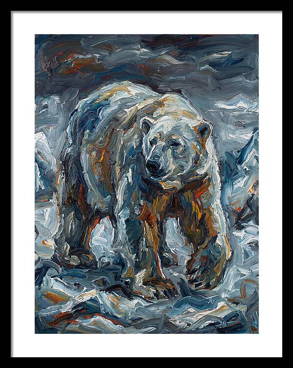 Polar Bear In Expressionist Style