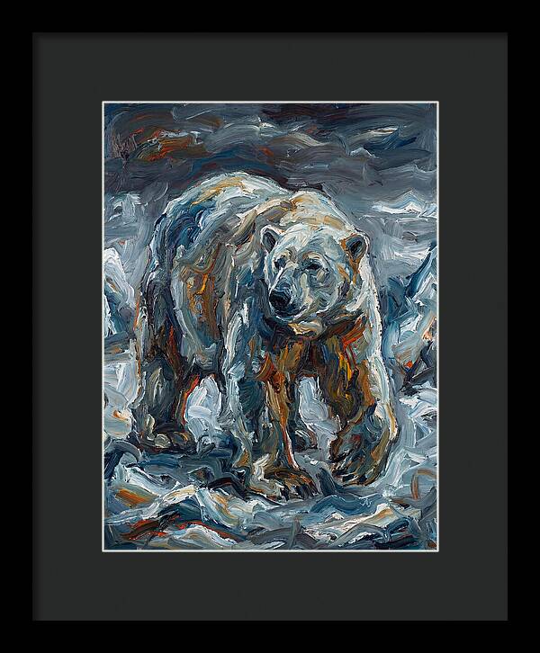 Polar Bear In Expressionist Style