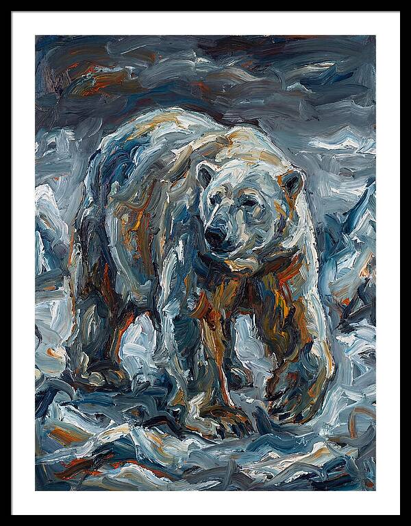Polar Bear In Expressionist Style