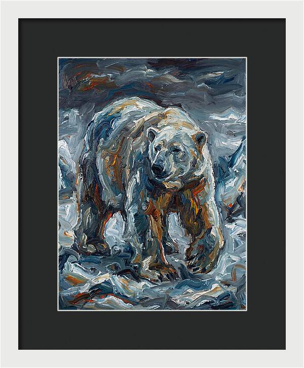 Polar Bear In Expressionist Style