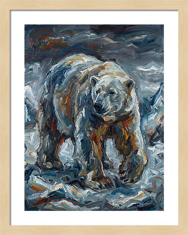 Polar Bear In Expressionist Style
