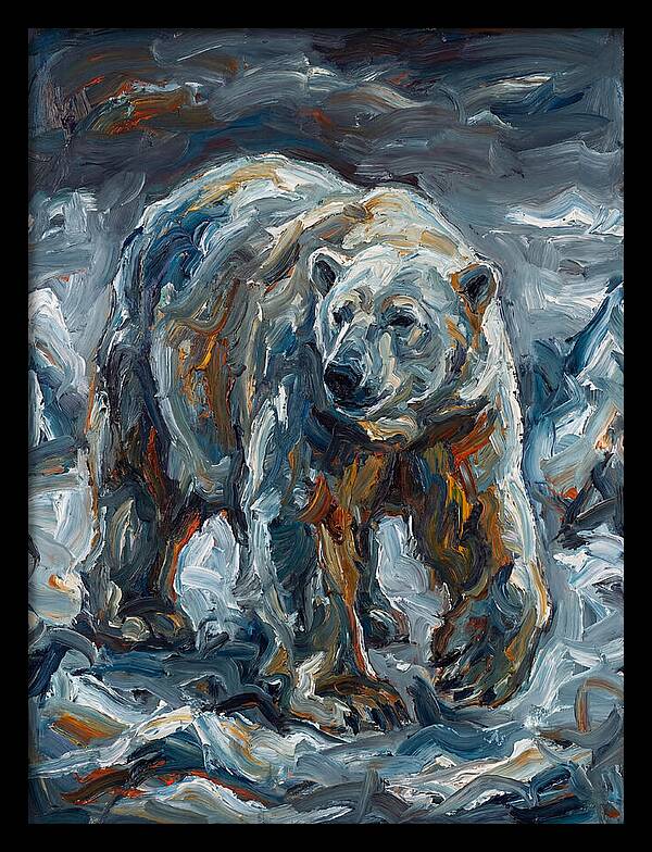 Polar Bear In Expressionist Style